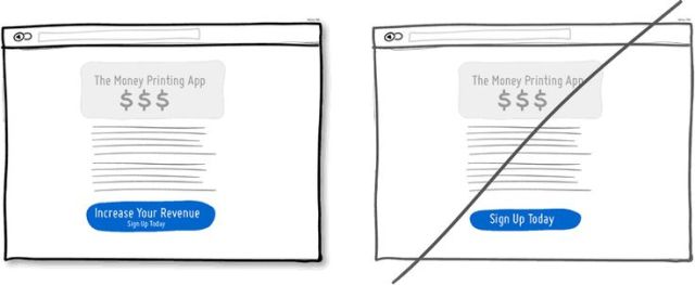 試著在頁面上使用能"帶給用戶好處的按鈕"，取代"任務(wù)導(dǎo)向的按鈕"